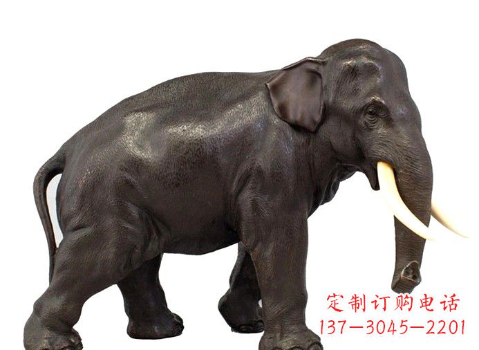 河源中领雕塑|传递象征意义的铜大象雕塑