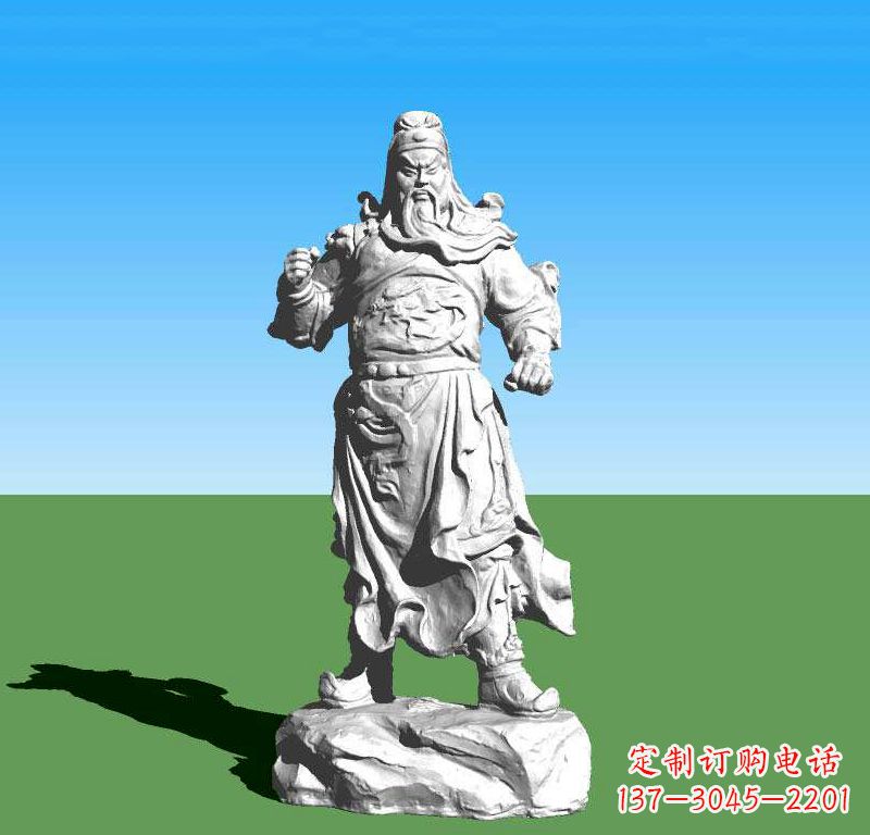 河源关云长关羽雕塑,让关羽永驻古代