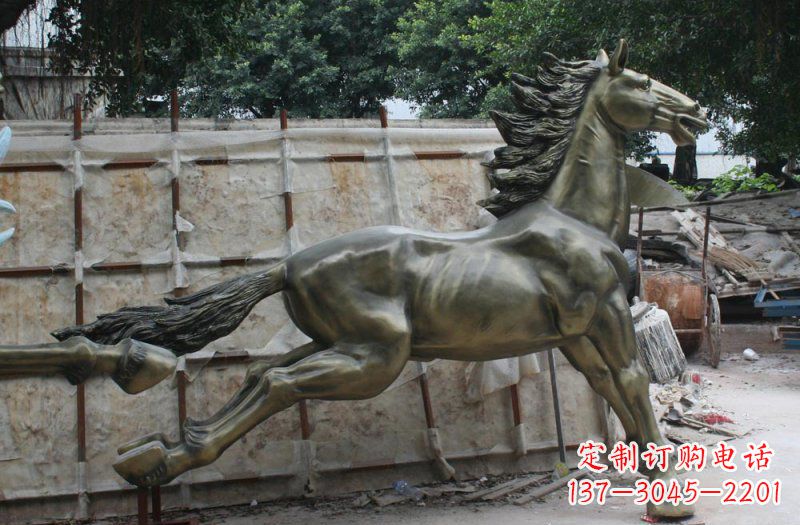 河源广场奔马动物铜雕 (2)