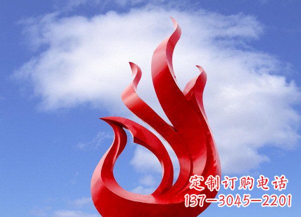 河源广场不锈钢凤凰雕塑 (2)