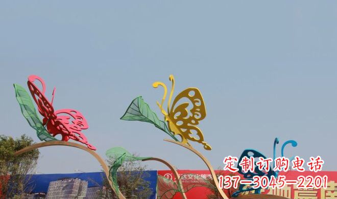 河源广场不锈钢蝴蝶雕塑