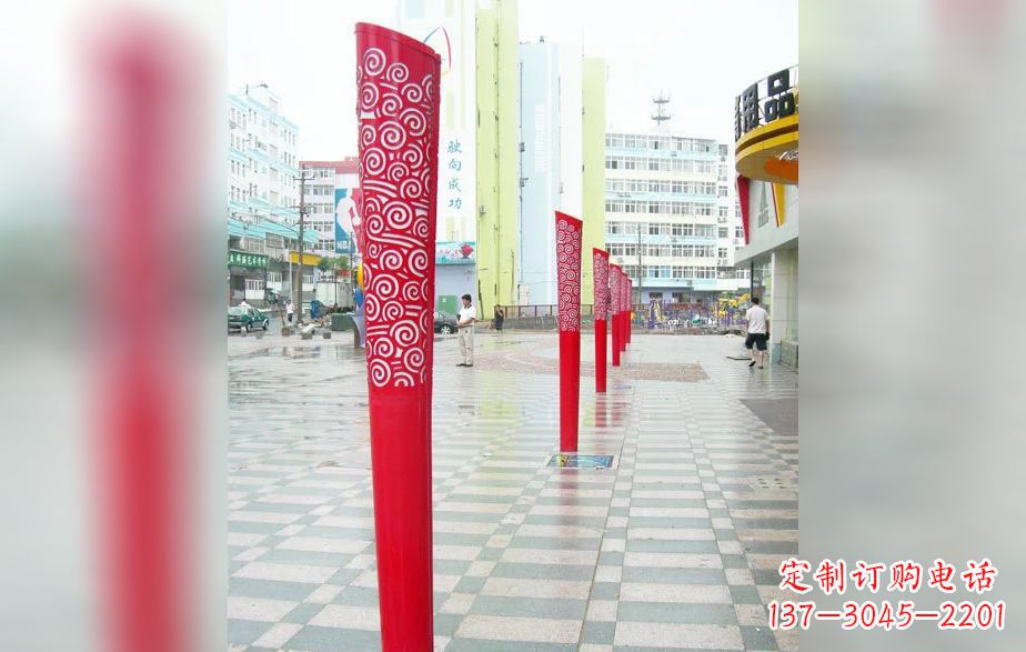 河源广场不锈钢火炬雕塑