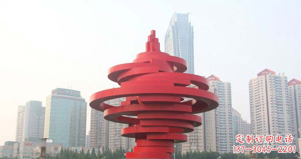河源广场不锈钢火炬雕塑