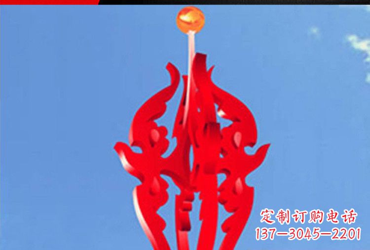 河源中领雕塑:唯美飘拂的不锈钢火苗雕塑