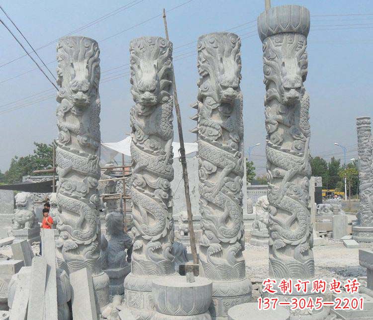 河源中领雕塑龙柱雕塑,历久弥新