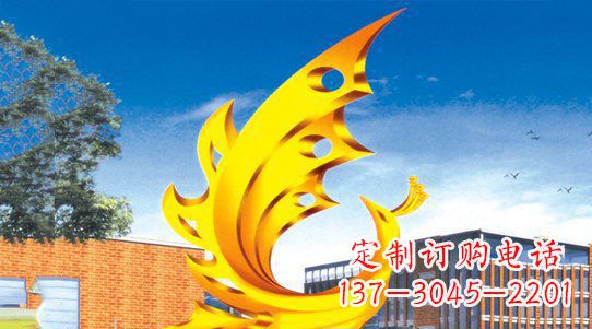 河源广场凤凰不锈钢雕塑 (2)