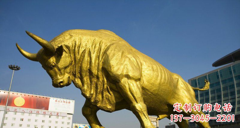 河源广场牛动物铜雕