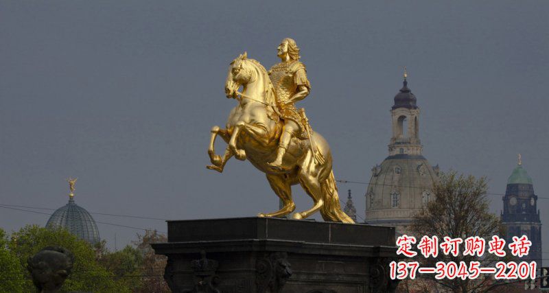 河源西方风格铜骑马雕塑