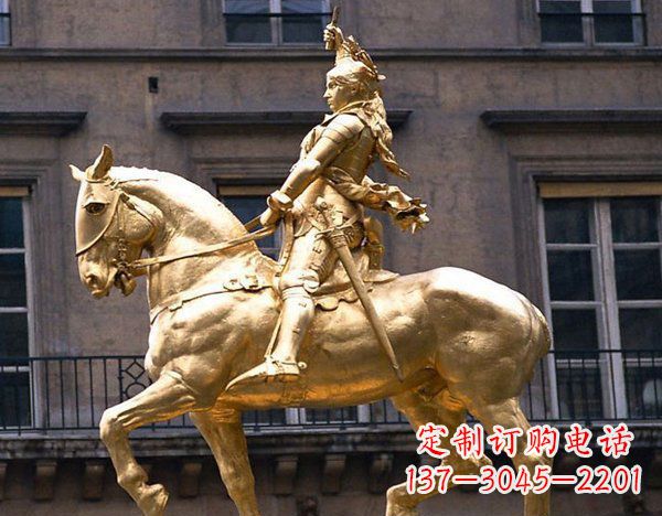 河源中领雕塑:高端骑马凯撒雕塑