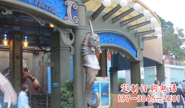 河源海马铜雕