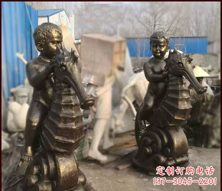 河源海马公园铜马雕塑-专业定制,艺术精致