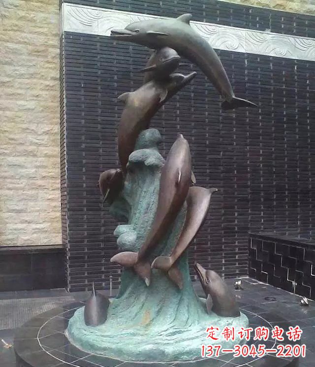 河源铜雕海豚:艺术与精美结合