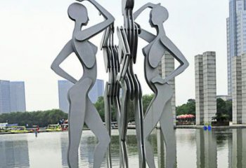 河源优雅的不锈钢情侣跳舞雕塑