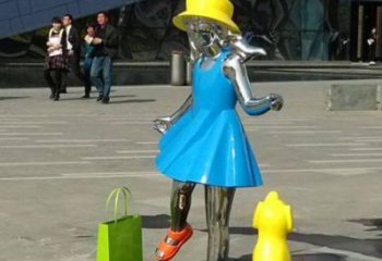 河源中领雕塑：极致的不锈钢小女孩雕塑