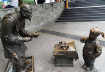 河源小女孩铜雕，古朴优雅