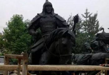 河源浪漫古将骑马铜雕，让您感受古代将军的风采！