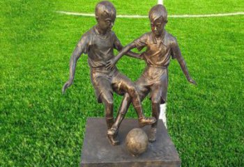 河源金属足球雕塑，展现童真烂漫！