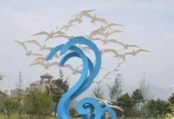 河源精美海鸥雕塑，传递美好海洋情怀