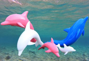 河源海豚玻璃钢彩绘雕塑–彰显唯美与深情