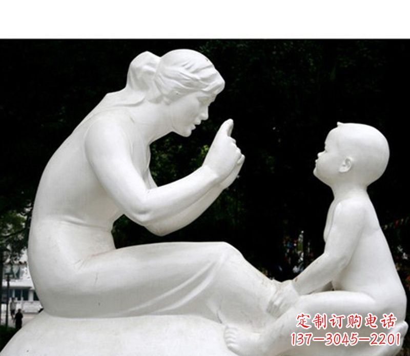 河源中领雕塑,创造传统的母爱石雕