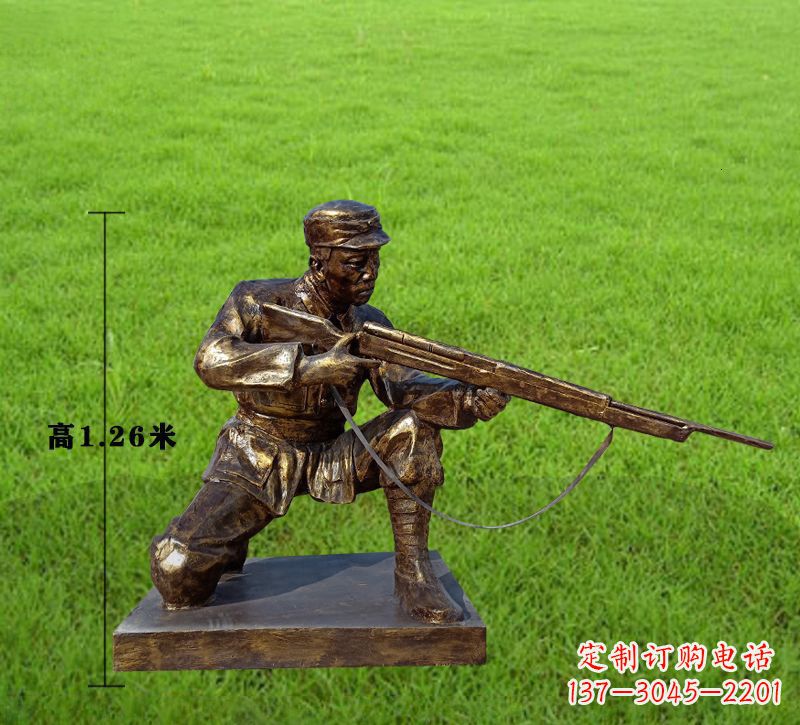 河源纪念红军铜像,精美文物雕塑