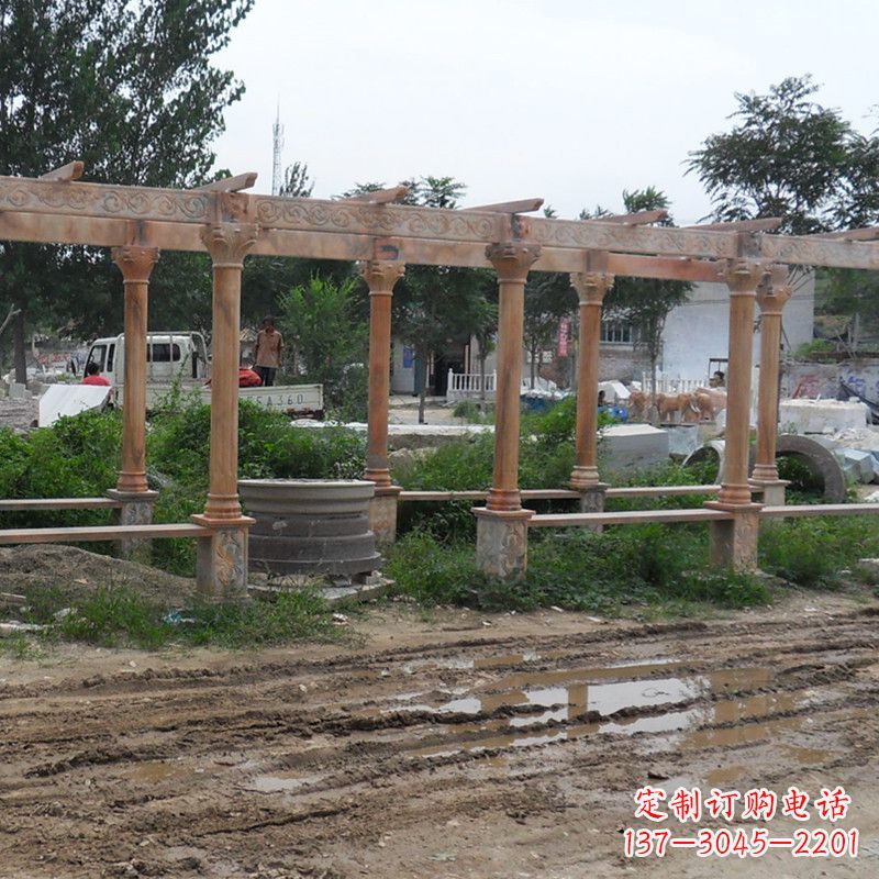 河源红色石雕定制长廊雕塑