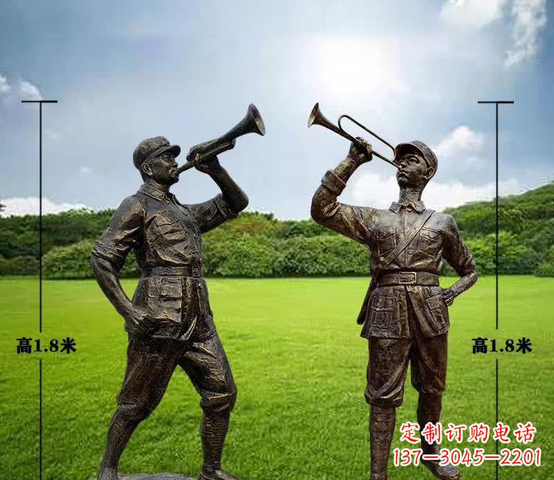 河源红色文化经典——红军铜雕