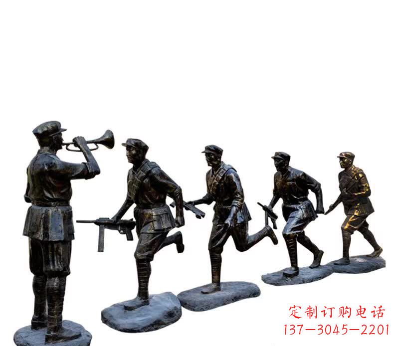 河源传承红色精神,红军铜雕震撼人心