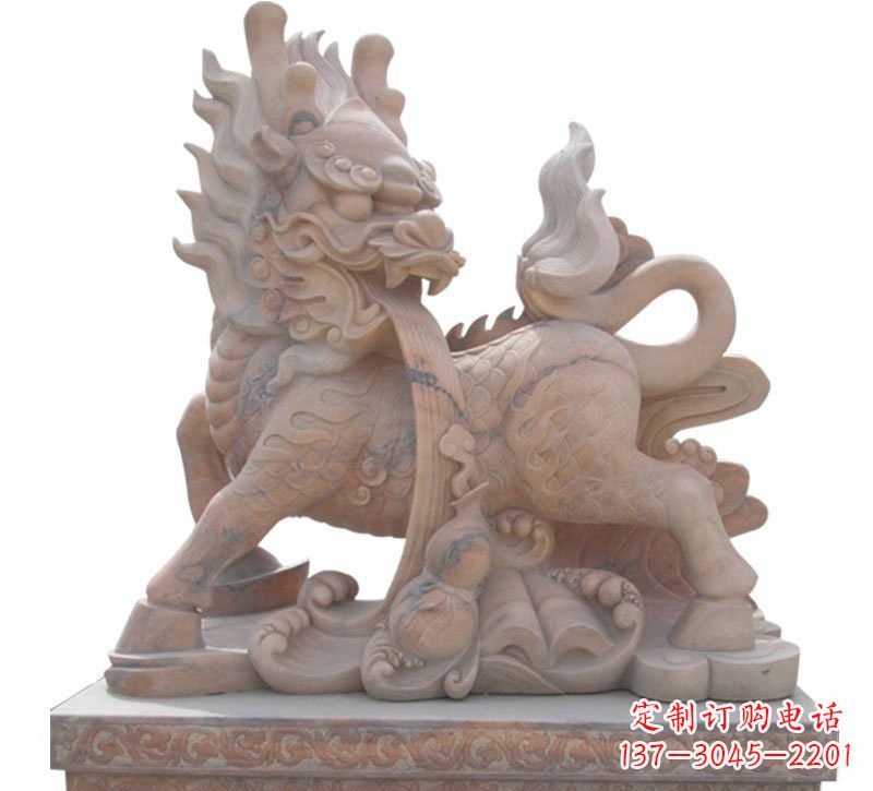 河源魅力十足的麒麟石雕