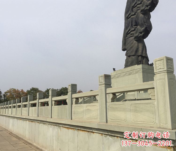 河源护城河大理石栏板石雕 (3)