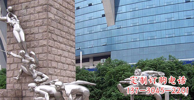 河源不锈钢运动员人物雕塑