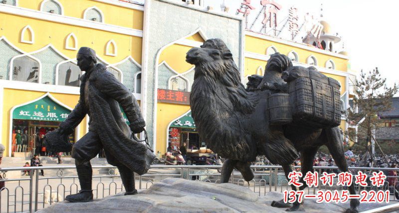 河源骆驼铜雕,让新疆风情永传
