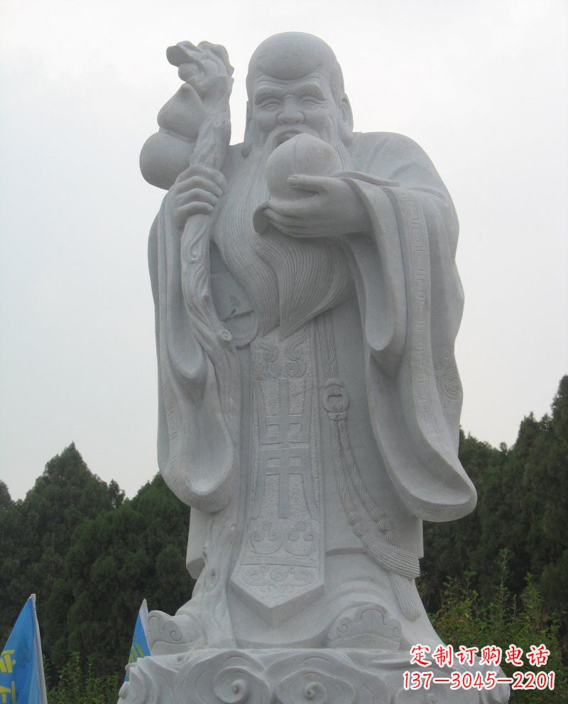 河源大理石老寿星雕塑,重现传统文化的美好
