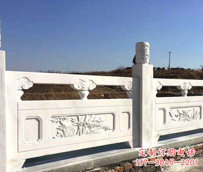 河源景区汉白玉石浮雕栏板 (2)