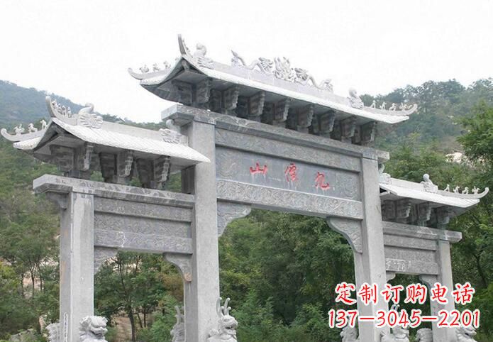 河源三门仿古牌坊石雕,精美绝伦