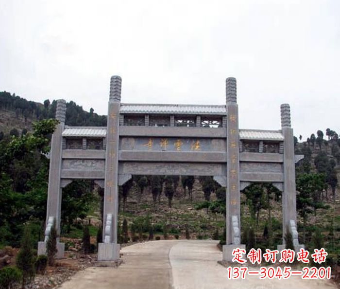 河源景区三门牌坊石雕 (17)