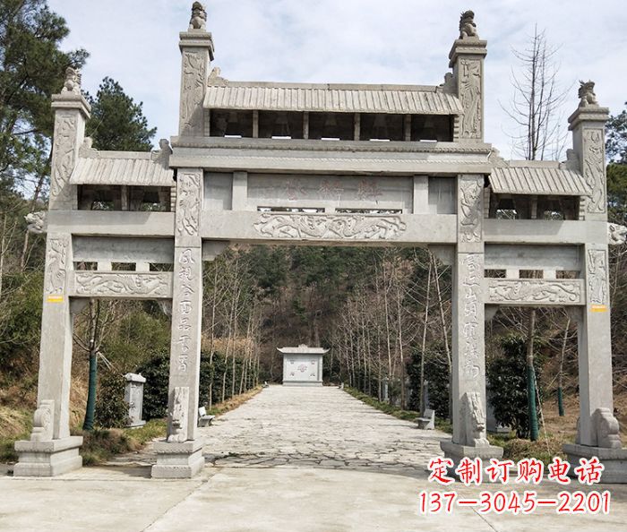 河源中领雕塑定制牌坊石雕