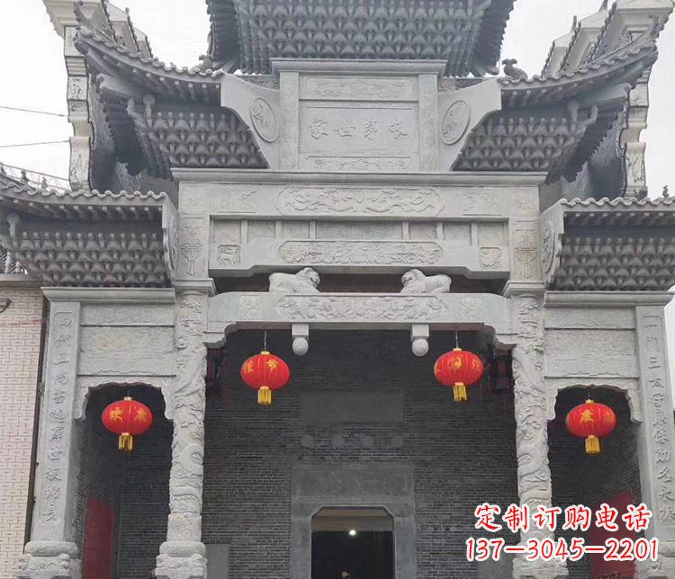 河源中领雕塑:专业定制牌坊石雕