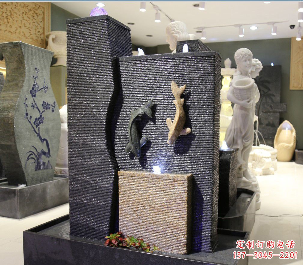 河源九龙太子石雕喷泉