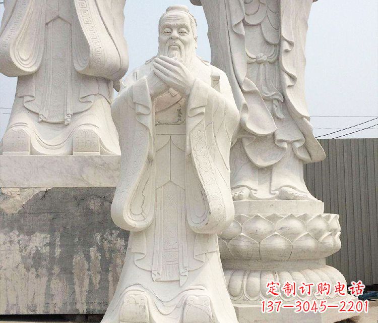 河源领雕塑让孔子神态永驻——孔子三雕像
