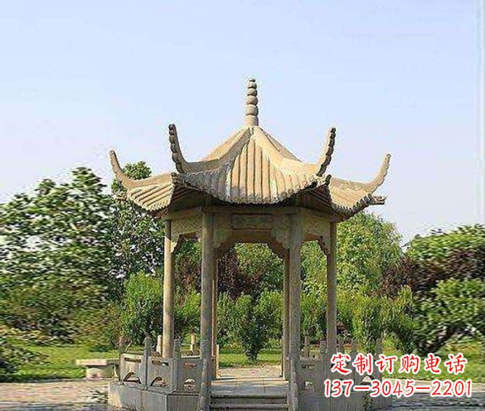 河源六角石雕凉亭 (6)