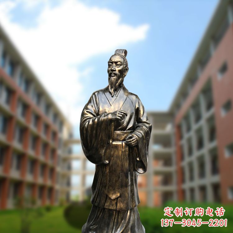 河源精美艺术，历久弥新的孟子玻璃钢仿铜雕像