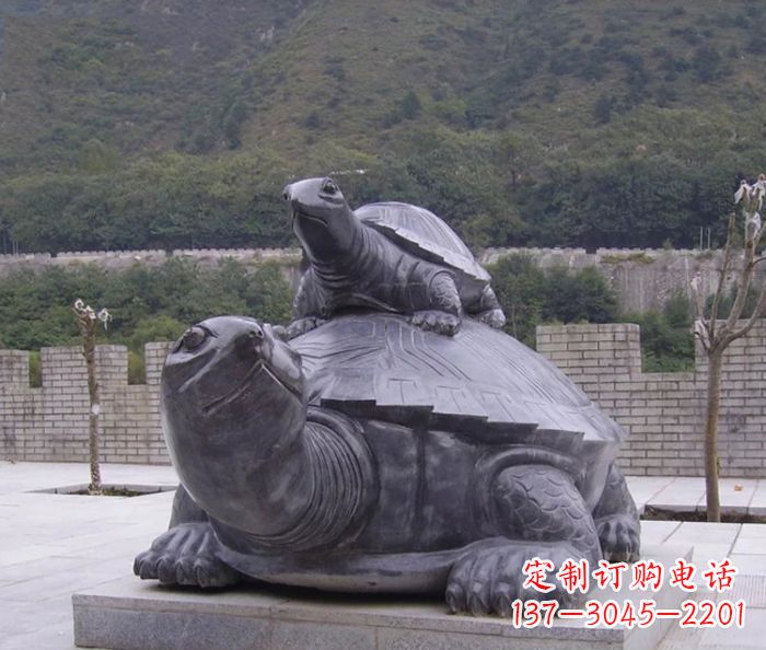 河源中领雕塑母子乌龟公园石雕