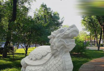 河源中领雕塑——汉白玉龙龟石雕