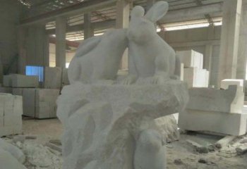河源精美的中国古典生肖兔雕塑