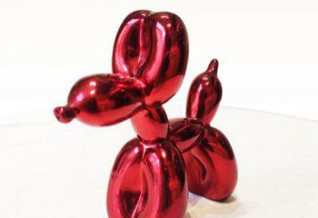 河源红色气球狗气球雕塑，让狗狗宠爱时刻环绕