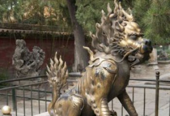 河源钜惠雅致：优质黄铜铸铜麒麟雕塑