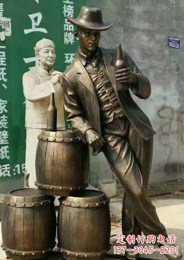 河源精美高雅的牛仔铜雕