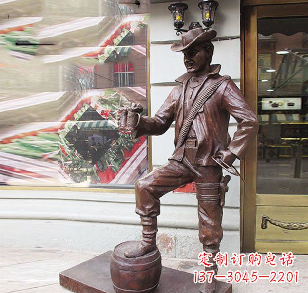 河源别具特色的牛仔铜雕