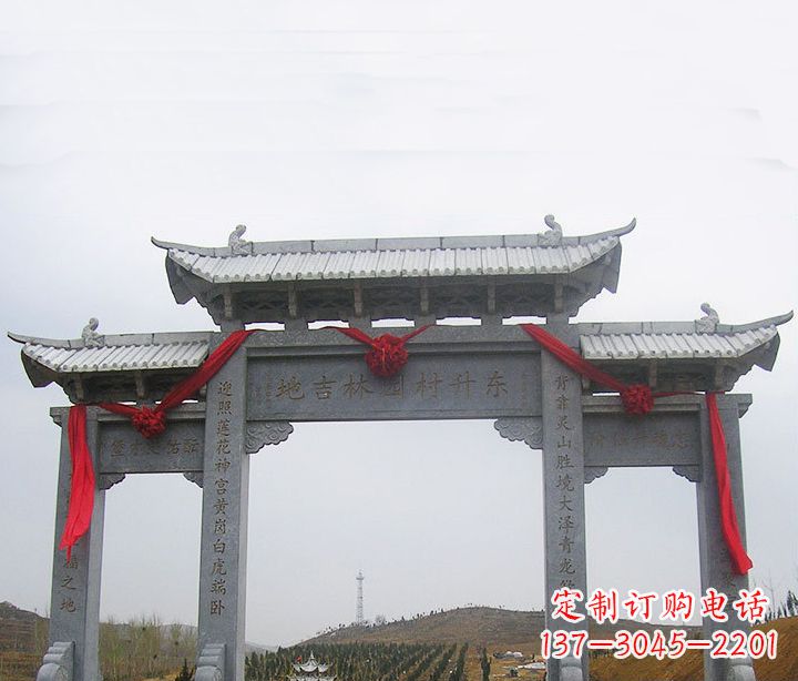 河源温馨定制，中领雕塑牌坊石雕